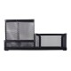 Suport Birou Deli, 3 Compartimente, Plasa Metalica, Negru, Suport Birou cu Trei Compartimente, Suport Birou cu 3 Compartimente, Suport Birou din Plasa Metalica, Suport Birou Negru, Suport Accesorii Birou, Suport Pixuri, Suport pentru Pixuri si Creioane