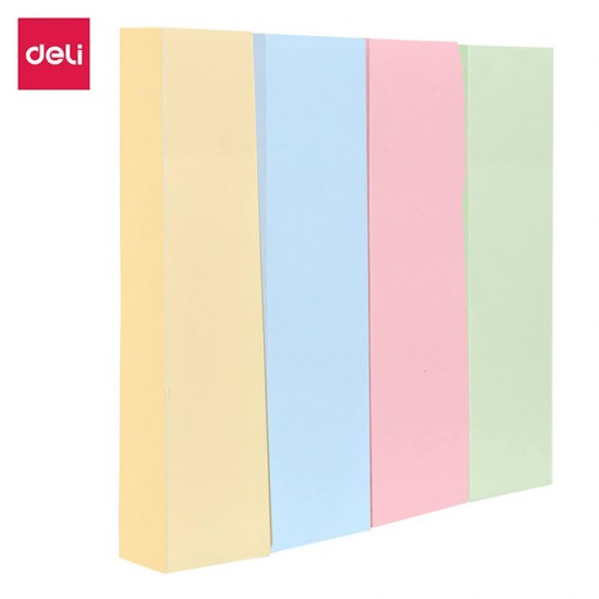 Notite Adezive Deli Stick Up, 4x19x76 mm, Culori Pastel, 400 File, Index Hartie cu Adeziv, Evidentiatoare pentru Carti si Caiete, Sticky Indexuri, Evidentiatoare Adezive de Pagina, Indecsi Autoadezivi