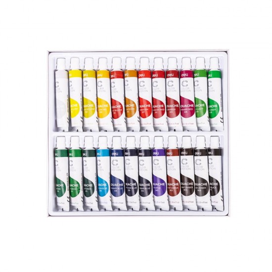 Set 24 Tuburi Tempera Deli Color Emotion, 24 Culori, 12 Ml, Acuarele Tempera, Acuarele Pictura, Acuarele La Tub, Acuarela Tempera, Culori Tempera, Tub Culori Tempera, Tuburi Tempera, Tuburi Acuarele, Tub Acuarela, Acuarele 24 Culori, Acuarele Deli
