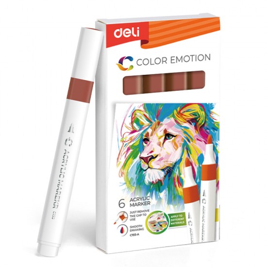 Marker Acrilic Maro Color Emotion Deli
