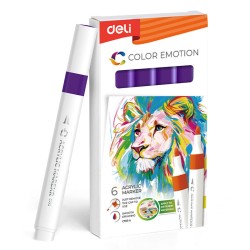 Marker Acrilic Violet Inchis Color Emotion Deli