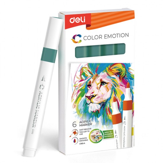 Marker Acrilic Verde Pastel Color Emotion Deli