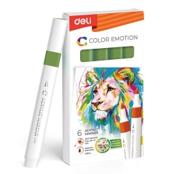 Marker Acrilic Verde Muschi Color Emotion Deli