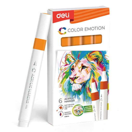 Marker Acrilic Portocaliu Color Emotion Deli