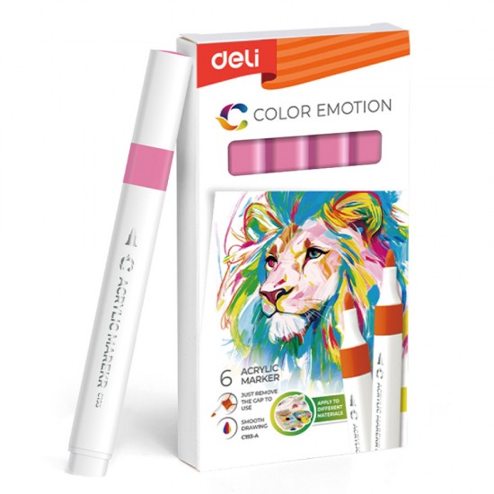 Marker Acrilic Roz Color Emotion Deli