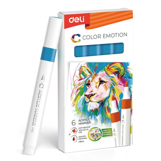 Marker Acrilic Albastru Regal Color Emotion Deli