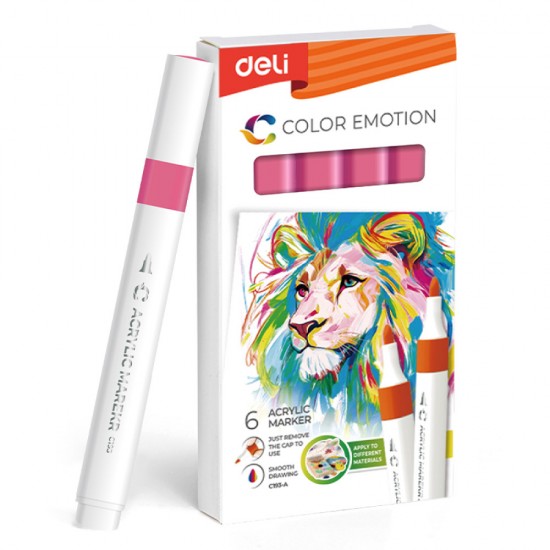 Marker Acrilic Rose Color Emotion Deli