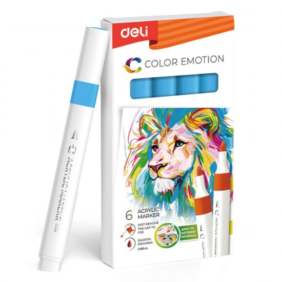 Marker Acrilic Albastru Pastel Color Emotion Deli
