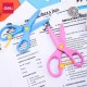 Foarfeca Scolara Lama din Plastic Deli, 13 cm, Albastru, cu Arc, Foarfeca de Plastic pentru Scoala, Foarfeca Scolara Albastra, Foarfeca pentru Copii, Foarfeca Albastra pentru Copii, Foarfeca cu Varf Rotunjit, Foarfeca pentru Scoala