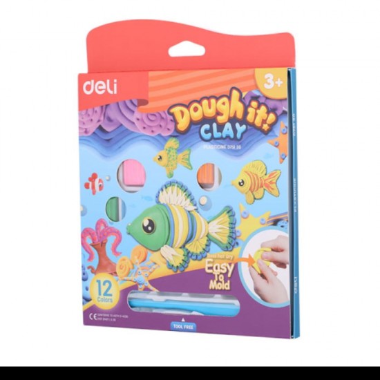 PLASTILINA 12 CULORI 240G DELI
