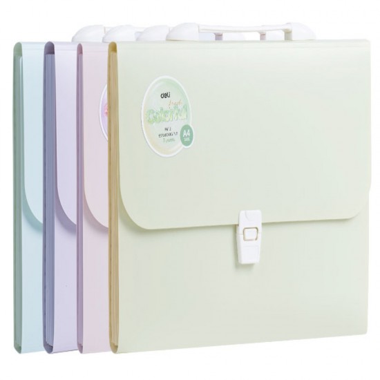 Servieta Plastic Cu Maner 7 Compartimente Diverse Culori Macarons Deli