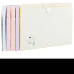 MAPA PLASTIC CU ELASTIC 7 SEPARATOARE DIVERSE CULORI MACARONS DELI