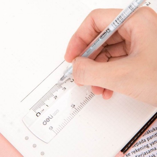 Rigla Transparenta Deli, 15 Cm, Plastic, Incolora, Rigla Din Plastic, Rigle Din Plastic, Liniar Din Plastic, Liniar Plastic, Rigle Plastic, Rigle Matematica, Rigla 15 Cm, Liniar 15 Cm, Liniar Matematica, Liniar Scoala, Rigla Scoala, Rigla Transparenta