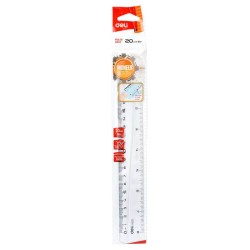 Rigla Transparenta Deli, 20 Cm, Plastic, Incolora, Rigla Din Plastic, Rigle Din Plastic, Liniar Din Plastic, Liniar Plastic, Rigle Plastic, Rigle Matematica, Rigla 20 Cm, Liniar 20 Cm, Liniar Matematica, Liniar Scoala, Rigla Scoala, Rigla Transparenta
