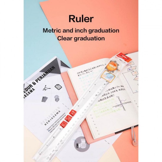 Rigla Transparenta Deli, 30 Cm, Plastic, Incolora, Rigla Din Plastic, Rigle Din Plastic, Liniar Din Plastic, Liniar Plastic, Rigle Plastic, Rigle Matematica, Rigla 30 Cm, Liniar 30 Cm, Liniar Matematica, Liniar Scoala, Rigla Scoala, Rigla Transparenta