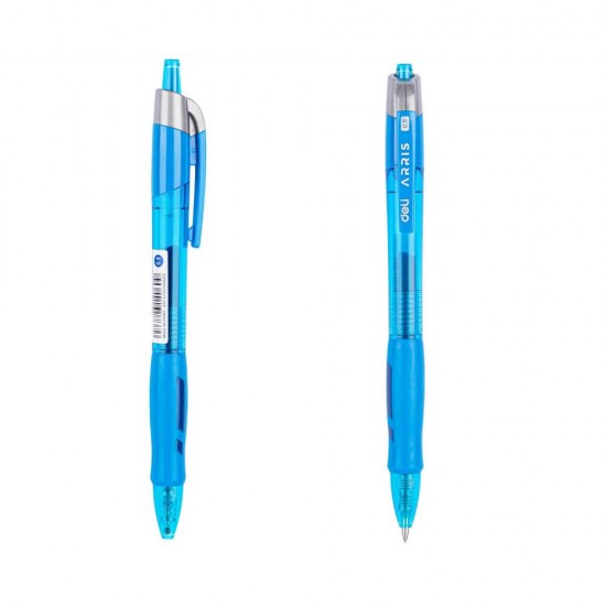 Pix cu Gel si Mecanism DELI ARRIX, Clip Rezistent, Varf de 0.5 mm, Culoare Mina Albastra, Albastru, Clip Rezistent, Pix cu Gel Deli Aris, Pix cu Gel Aris, Pix Gel Mecanism Deli, Pix cu Gel Albastru, Pix cu Gel Scriere Albastra, Pix Scriere Albastra