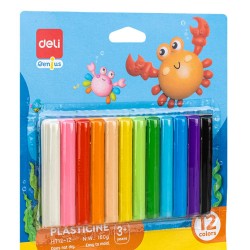 PLASTILINA 12 CULORI 160G DELI