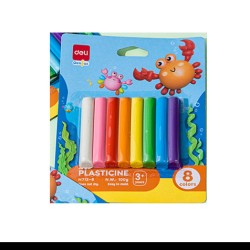 PLASTILINA 8 CULORI 100G DELI