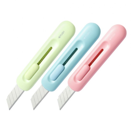 Cutter Mini Culori Asortate Longreen Plastic Reciclat Deli