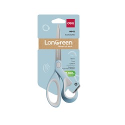 Foarfeca Birou 18cm Culori Pastel Longreen Plastic Reciclat Deli