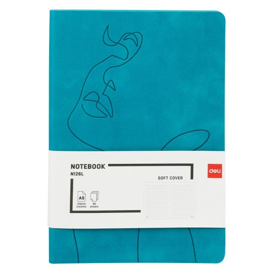 CAIET BIROU A5 96 FILE 80G DICTANDO COPERTA PIELE TURCOAZ N126L DELI