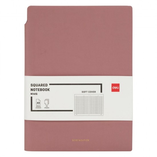 CAIET BIROU A5 112 FILE 80G ARITMETICA COPERTA PIELE PIERSICA N141G DELI