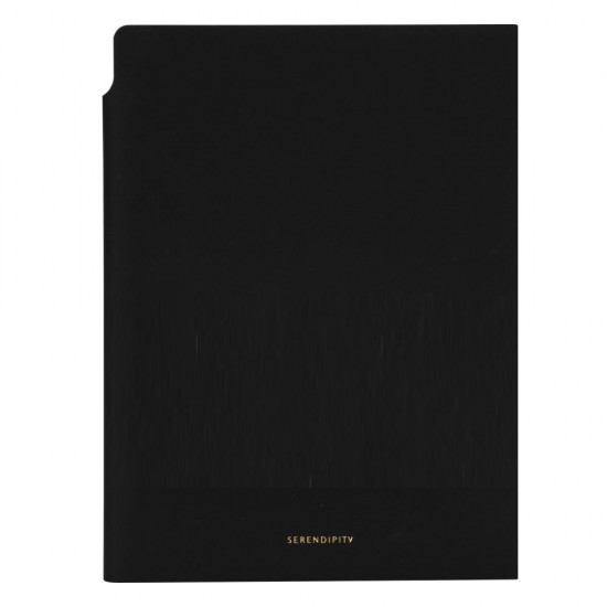 CAIET BIROU A5 112 FILE 80G DICTANDO COPERTA PIELE NEGRU N141L DELI