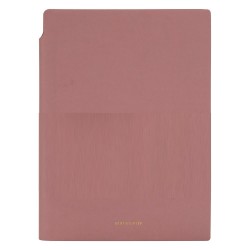 CAIET BIROU A5 112 FILE 80G DICTANDO COPERTA PIELE ROZ N141L DELI