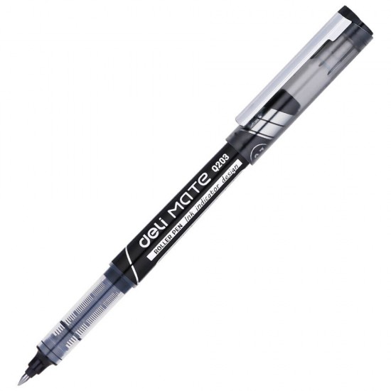 Roller Free Ink Negru Deli Mate 0.5 mm, Roller cu Cerneala Neagra, Roller Mina Neagra, Roller Deli Mate Free Ink, Rolere Negre, Roller 0.5 mm, Rollere 0.5 mm, Accesorii Birou Deli, Accesorii Birotica Deli, Produse Deli