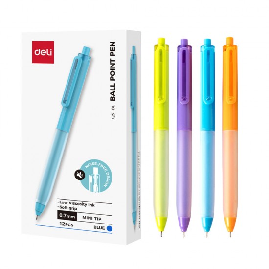 Pix Cu Mecanism 0.7mm Corp Pastel Albastru Softgrip Deli