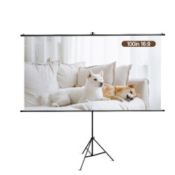 ECRAN PROIECTIE 220 x 124.5 CM MANUAL PE TREPIED DELI