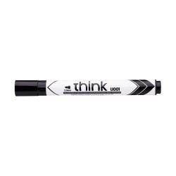 Marker Whiteboard Deli Think, Negru, Varf Rotund 2 mm, Marker Deli, Marker Deli Think, Marker Negru, Marker Whiteboard, Markere Whiteboard, Marker Tabla Magnetica, Markere Tabla Magnetica