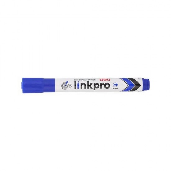 Marker Whiteboard Deli Link Pro, Albastru, Varf Rotund 2 mm, Marker Deli, Marker Deli Link Pro, Marker Albastru, Marker Whiteboard, Markere Whiteboard, Marker Tabla Magnetica, Markere Tabla Magnetica