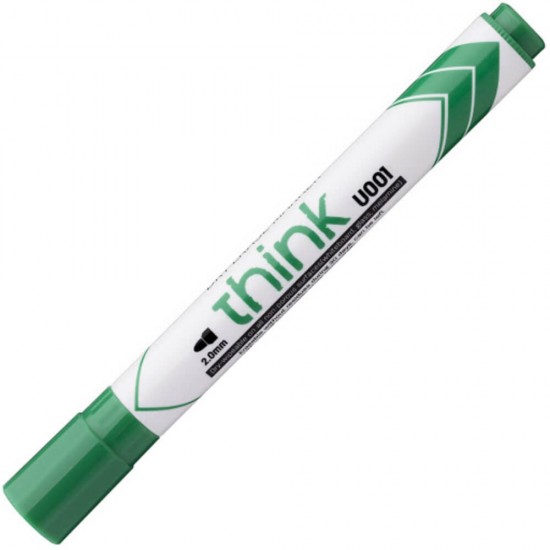 Marker Whiteboard Deli Think, Verde, Varf Rotund 2 mm, Marker Deli, Marker Deli Think, Marker Verde, Marker Whiteboard, Markere Whiteboard, Marker Tabla Magnetica, Markere Tabla Magnetica