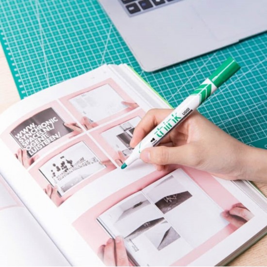 Marker Whiteboard Deli Think, Verde, Varf Rotund 2 mm, Marker Deli, Marker Deli Think, Marker Verde, Marker Whiteboard, Markere Whiteboard, Marker Tabla Magnetica, Markere Tabla Magnetica