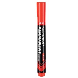 MARKER PERMANENT ROSU VARF ROTUND 2.5MM DELI
