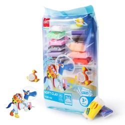 PLASTILINA SOFT CLAY 24 CULORI 144G DELI