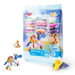 PLASTILINA SOFT CLAY 36 CULORI 216G DELI