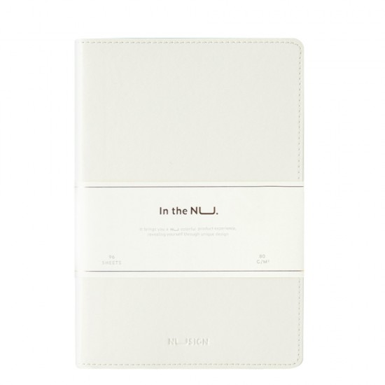 Caiet Birou A5 96 File Dictando Coperta Imitatie Piele Alb Deli