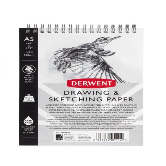Caiet Spira Pentru Schite Si Desen A5 30 File 165g Professional Derwent