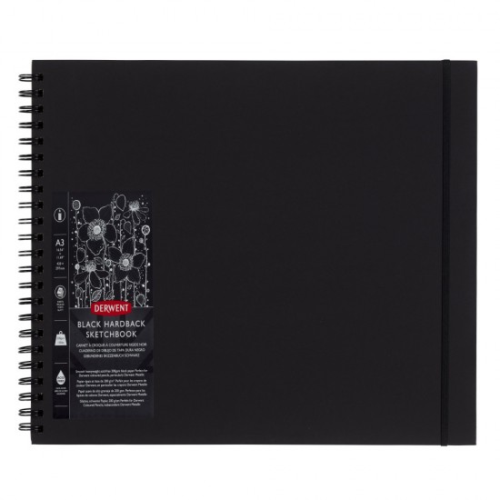 Caiet Spira Pentru Schite Si Desen A3 40 File 200g Hartie Neagra Professional Derwent