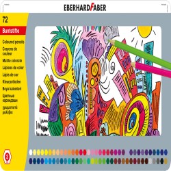 Creioane Colorate 72 Culori Cutie Metal Eberhard Faber