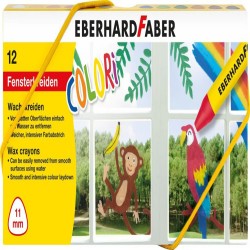 Creioane Cerate Pentru Sticla 12 Culori Eberhard Faber