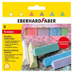 Creta 6 Culori Triunghiulare Desen Asfalt Eberhard Faber