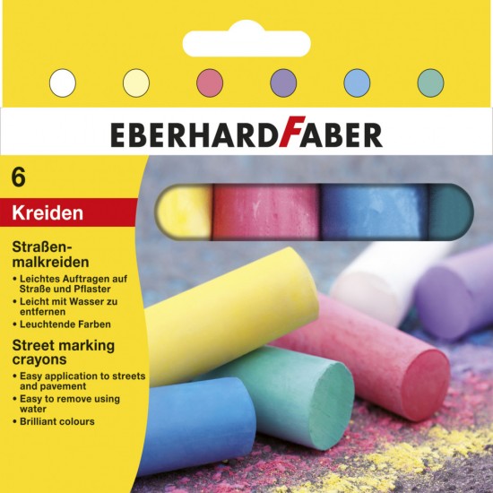 Creta 6 Culori Desen Asfalt Eberhard Faber