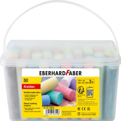 Creta 50 Buc Desen Asfalt Cutie Plastic Eberhard Faber