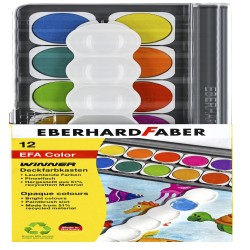 Acuarele 12 Culori Detasabile + Paleta+tub Alb Eberhard Faber