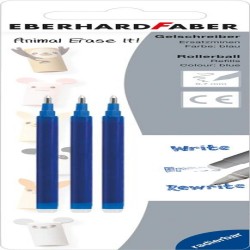 Mina Roller 0.7 Mm Albastra 3/set Erasable Eberhard Faber