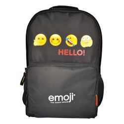 Ghiozdan Gimnaziu Emoji Clasic Negru Hello Pigna