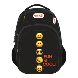 Ghiozdan Gimnaziu Emoji Clasic Negru Fun And Cool Pigna